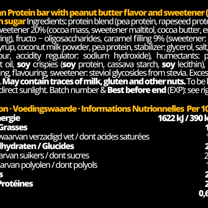 Stacker2 Europe Barbarian Vegan Protein Bar 40gr (Peanut Butter)