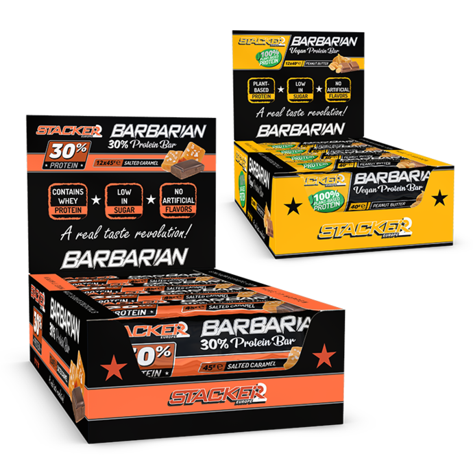 Stacker2 Europe Barbarian 30% Protein Bar (Salted carame)