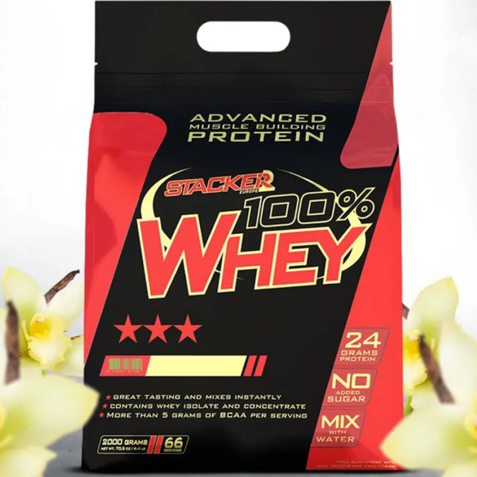 Stacker2 Europe 100% Whey протеин (Vanilla/Ваниль) 2000 gr