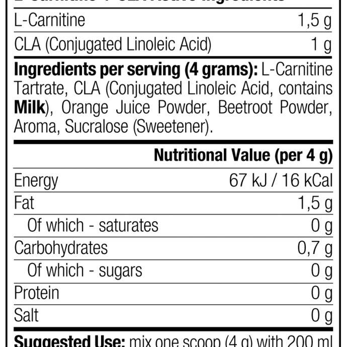 Stacker2 Europe Carnitine+CLA жиросжигатель 120gr (Fruit Punch)
